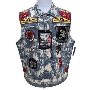 Heritage by America NWT Vest Jean Jacket Men 3X